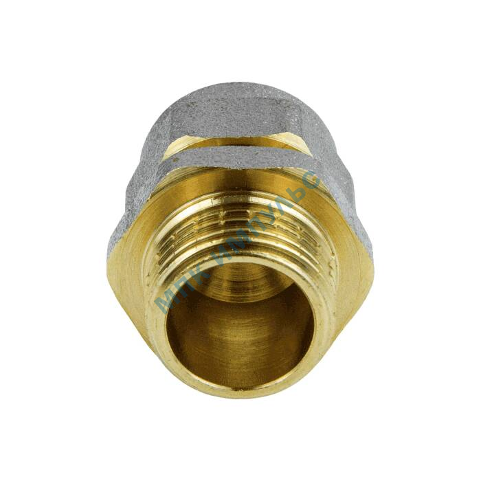 Муфта МП латунь никель обжим Дн 16х3/4" НР ГОСТ 32415-2013 7001 Aquasfera 7001-02 . — изображение 5
