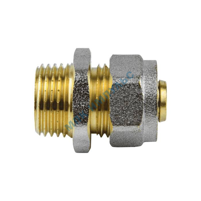 Муфта МП латунь никель обжим Дн 20х3/4" НР ГОСТ 32415-2013 7001 Aquasfera 7001-04 — изображение 7