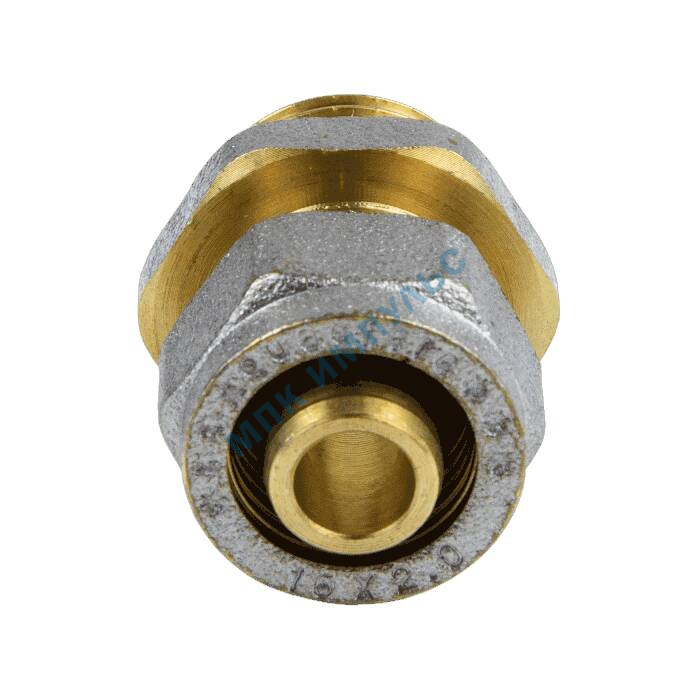 Муфта МП латунь никель обжим Дн 16х3/4" НР ГОСТ 32415-2013 7001 Aquasfera 7001-02 . — изображение 9