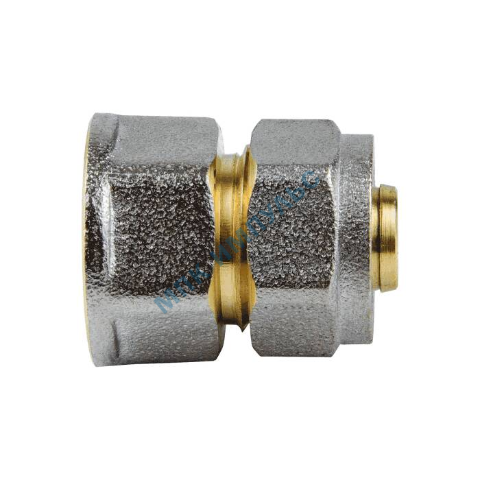 Муфта МП латунь никель обжим Дн 20х1/2" ВР ГОСТ 32415-2013 7002 Aquasfera 7002-03 — изображение 3