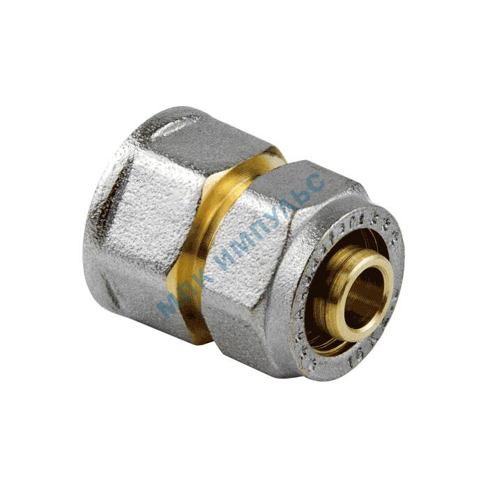 Муфта МП латунь никель обжим Дн 20х1/2" ВР ГОСТ 32415-2013 7002 Aquasfera 7002-03 — изображение 4