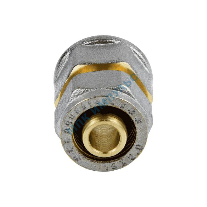 Муфта МП латунь никель обжим Дн 20х1/2" ВР ГОСТ 32415-2013 7002 Aquasfera 7002-03 — изображение 5