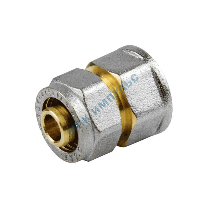Муфта МП латунь никель обжим Дн 20х1/2" ВР ГОСТ 32415-2013 7002 Aquasfera 7002-03 . — изображение 6