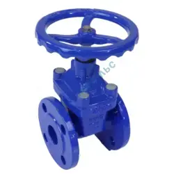 Задвижка чугун 30ч39р 1011W аналог МЗВ обрезиненный клин NBR с гайкой и направляющими клина Ду 100 Ру10/16 фл Benarmo