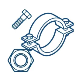 Детали трубопроводов, хомуты и крепеж