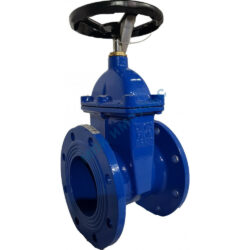 Задвижка чугун 30ч39р аналог МЗВ обрезиненный клин EPDM c гайкой Ду 200 Ру10/16 Тмакс=80C фл чёрн/штур RMCX