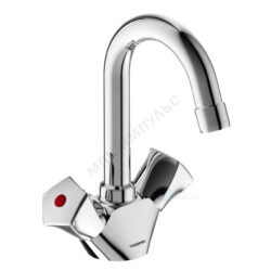 Смеситель для умывальника двуручный хром LIFE Vidima BA357AA