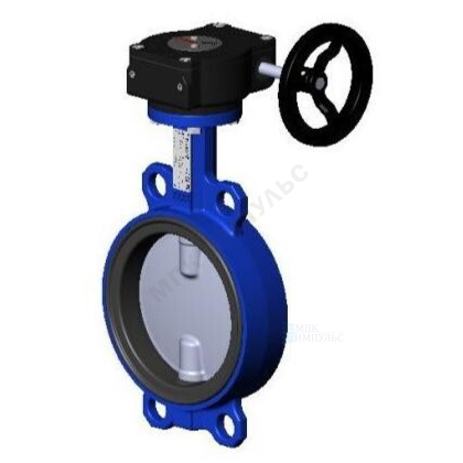 Затвор дисковый поворотный чугун VPI4449-08EP Ду 100 Ру16 межфл с редуктором диск нерж манжета EPDM Tecofi VPI4449-08EP0100
