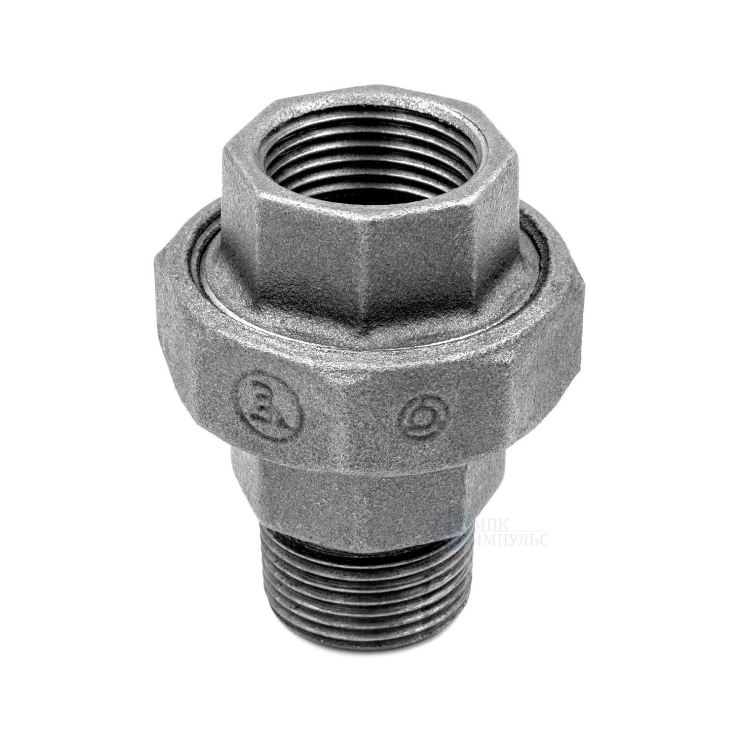 Соединитель прямой американка чугун Ду 40 (1 1/2") ВР/НР Fittex PLUS