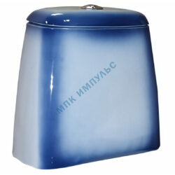 Бачок для унитаза нижний подвод арматура слив кнопка синее Премьер Rosa (Кировская керамика)