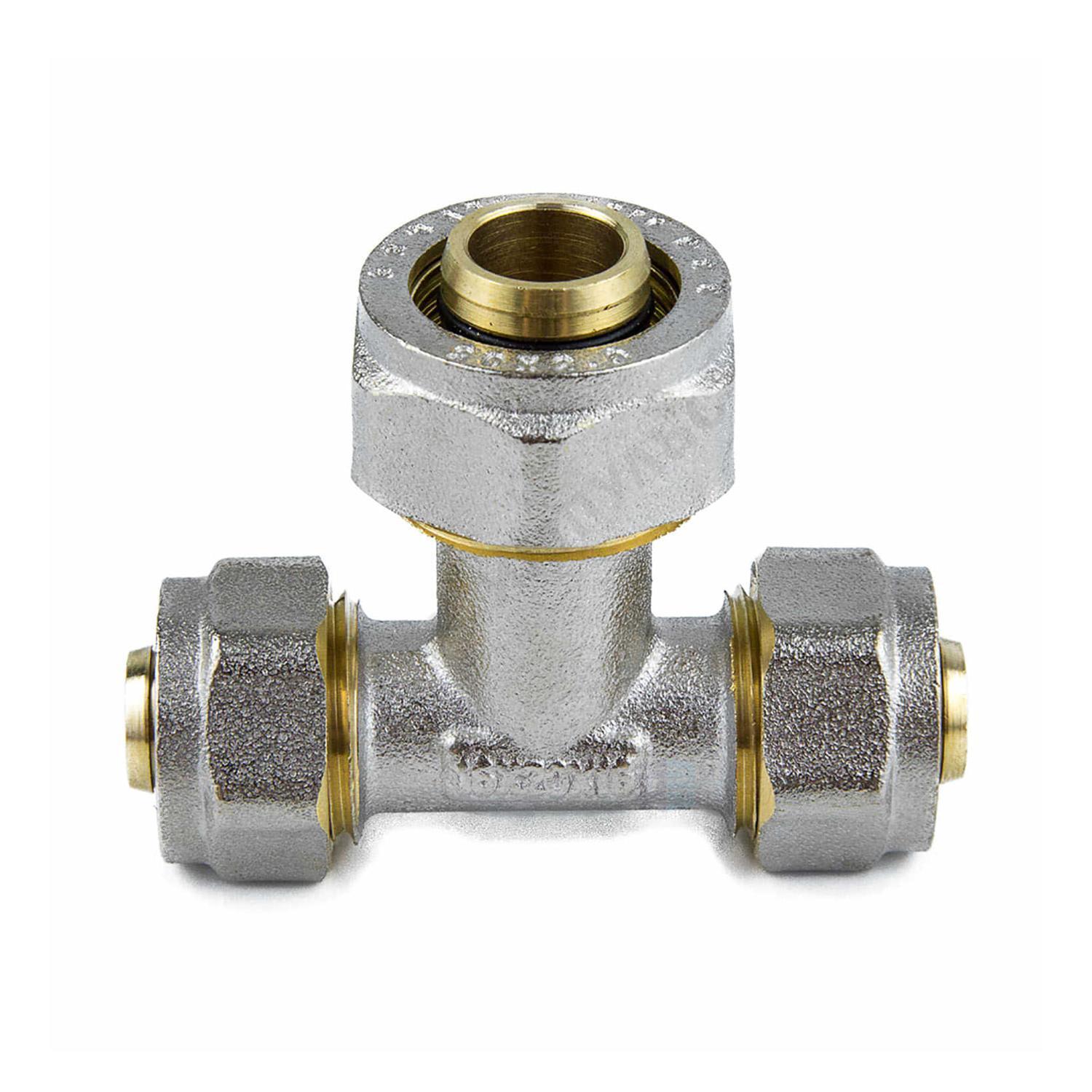 Тройник переходной МП латунь никель обжим Дн 16х20х16 ГОСТ 32415-2013 7012 Aquasfera 7012-01 — изображение 17