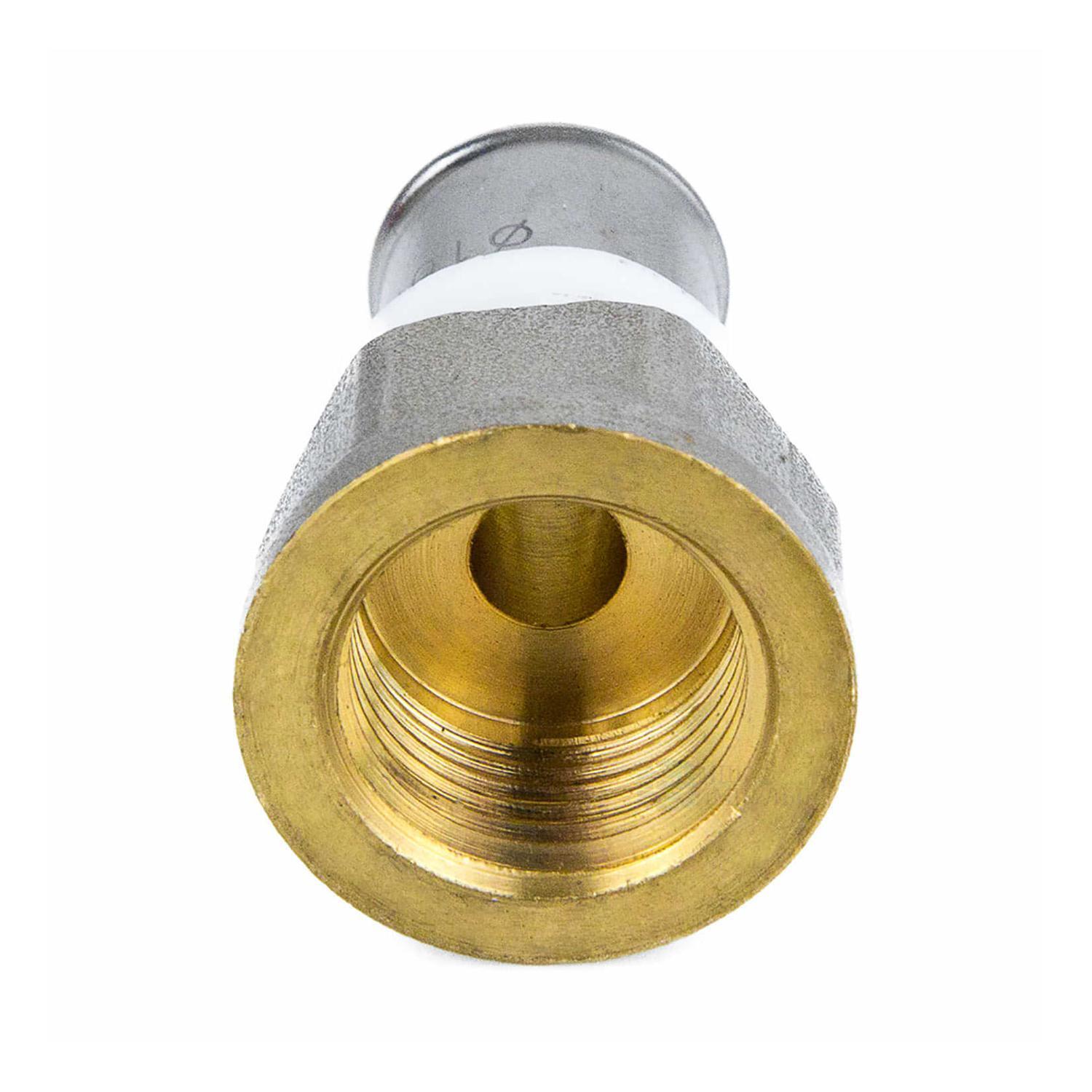 Муфта МП латунь никель пресс Дн 16х3/4" ВР ГОСТ 32415-2013 8002 Aquasfera 8002-02 . — изображение 12
