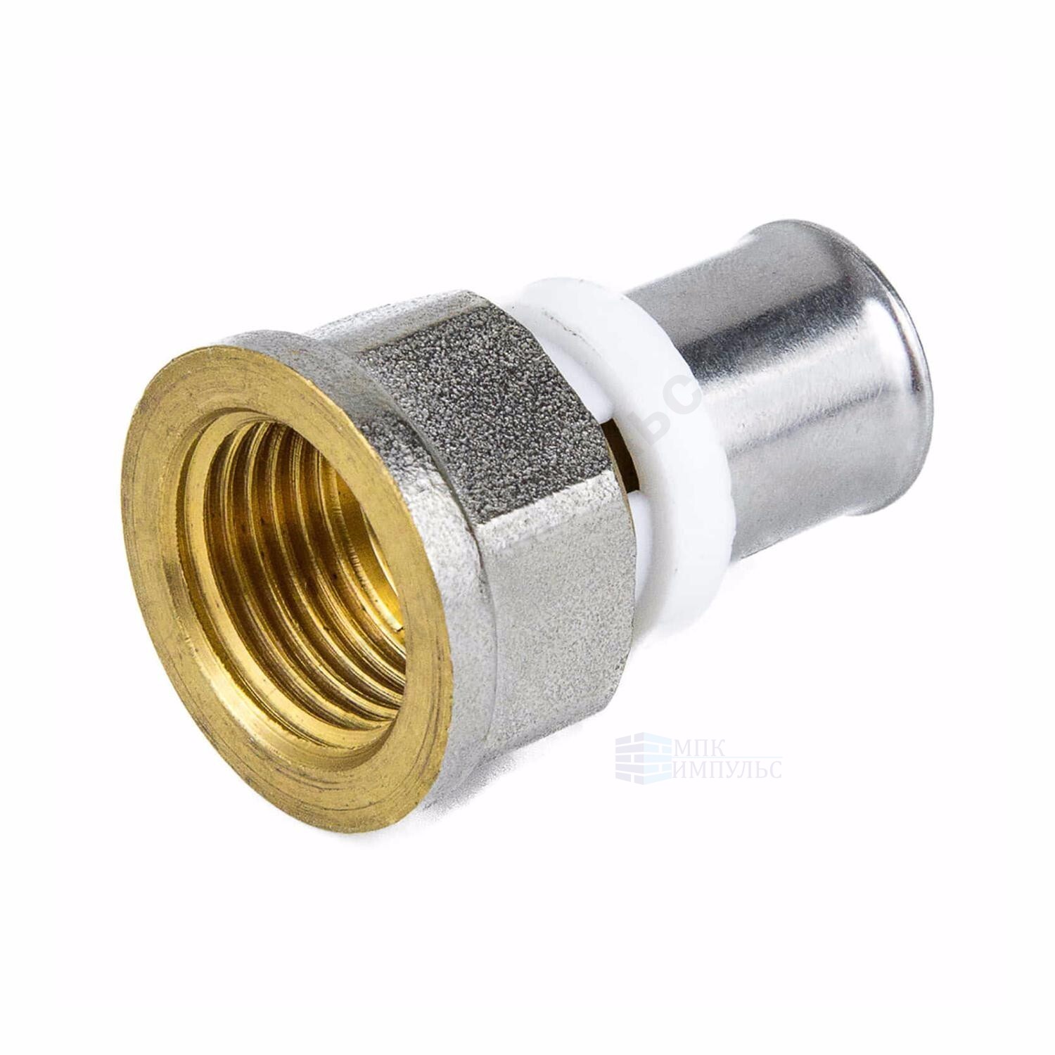 Муфта МП латунь никель пресс Дн 20х3/4" ВР ГОСТ 32415-2013 8002 Aquasfera 8002-04 — изображение 10