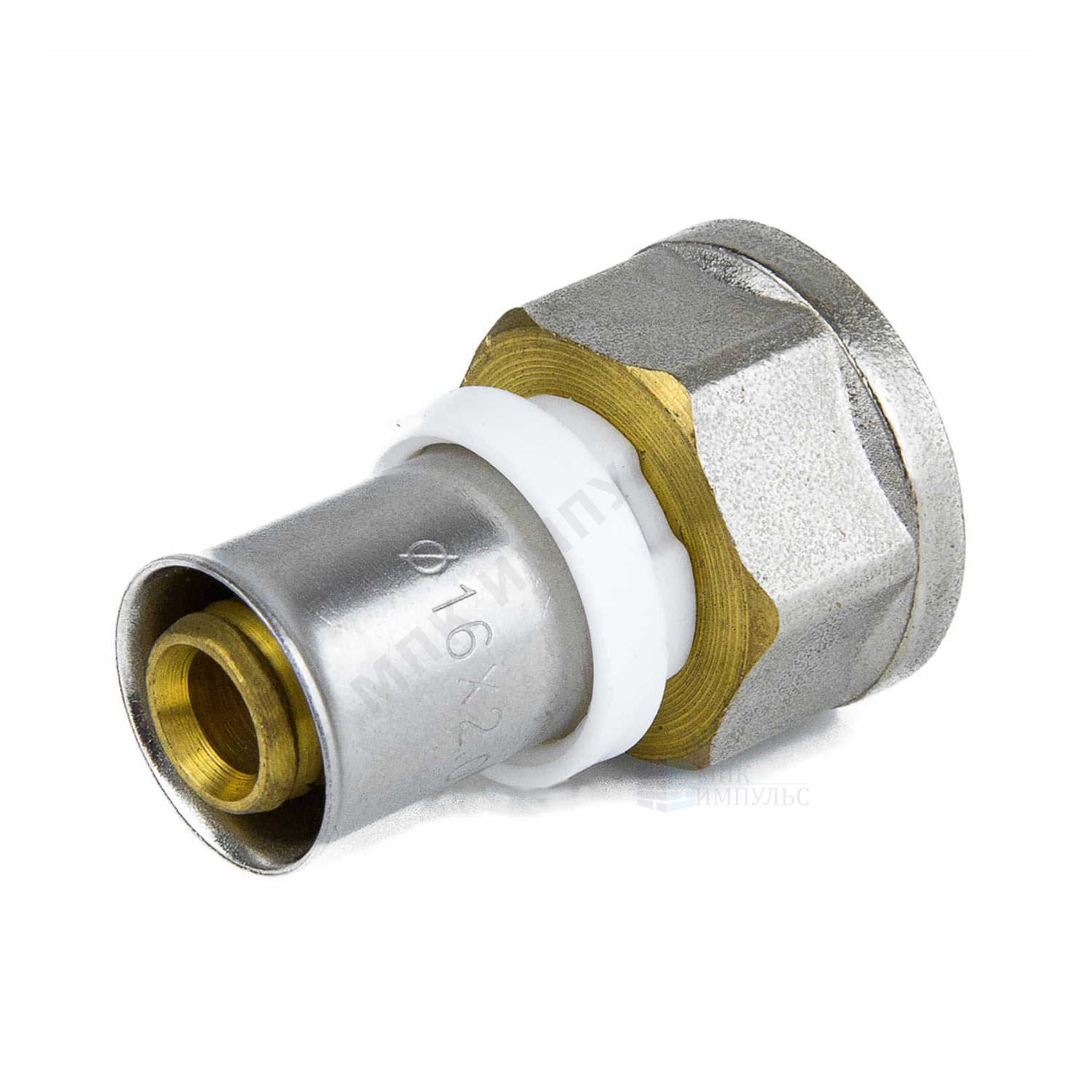 Муфта МП латунь никель пресс Дн 16х3/4" ВР ГОСТ 32415-2013 8002 Aquasfera 8002-02 . — изображение 17