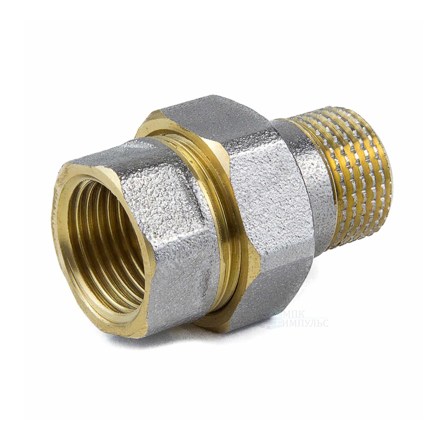 Соединитель латунь никель американка Ду 40 (1 1/2") прямой ВР/НР 9013 ГОСТ 32585-2013 Aquasfera 9013-05 — изображение 10