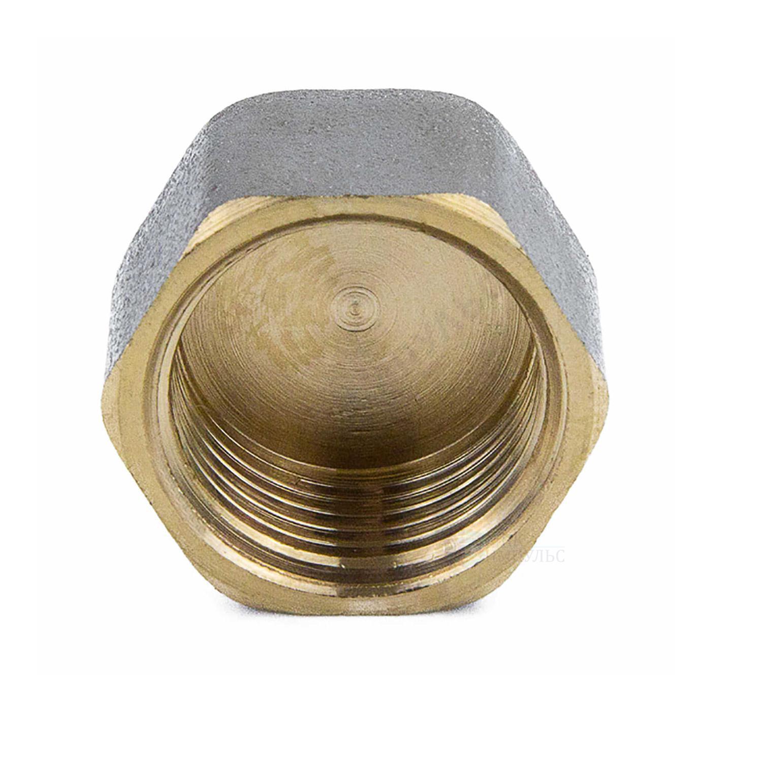 Заглушка латунь никель Ду 40 (1 1/2") ВР 9016 ГОСТ 32585-2013 Aquasfera 9016-05 — изображение 11