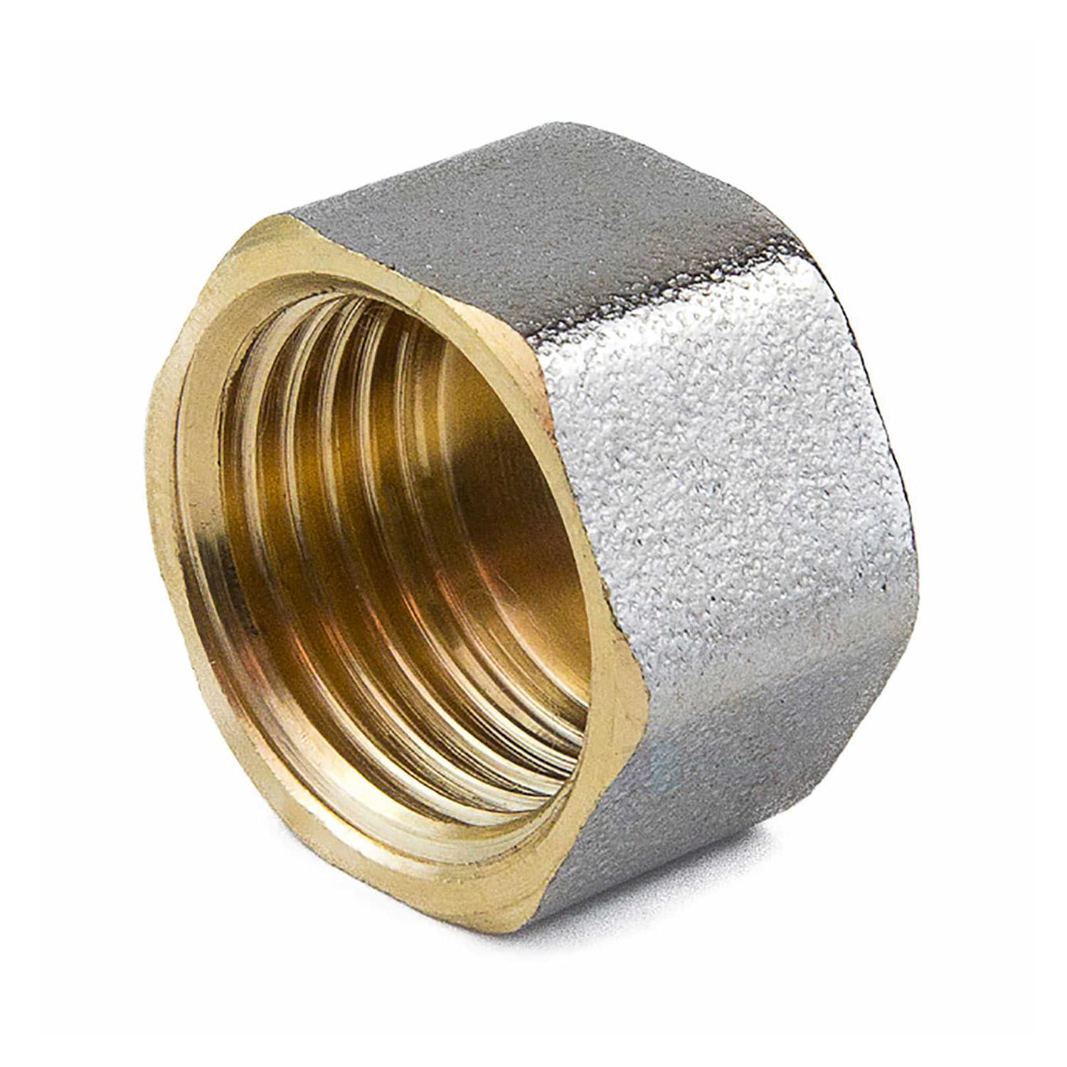 Заглушка латунь никель Ду 40 (1 1/2") ВР 9016 ГОСТ 32585-2013 Aquasfera 9016-05 — изображение 10