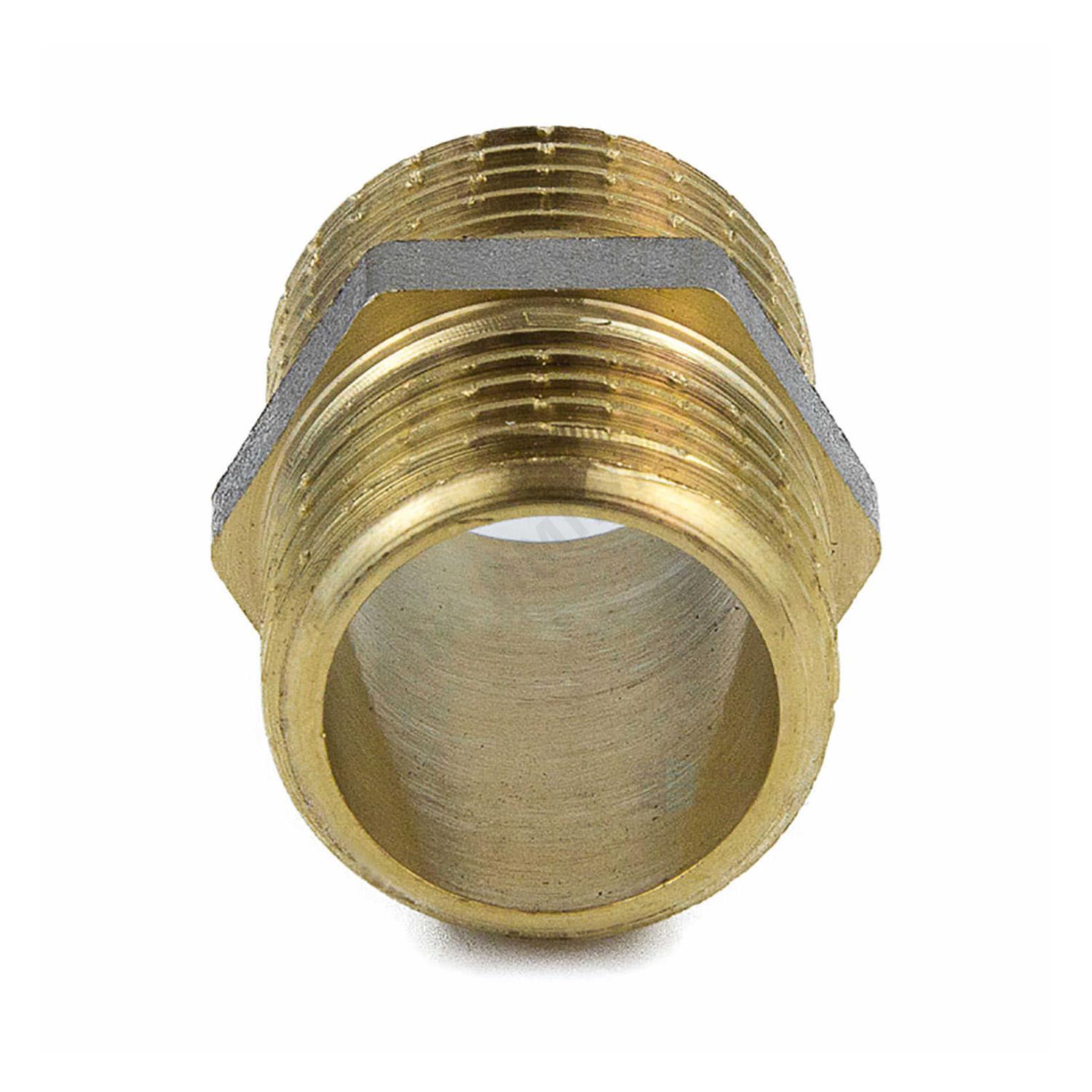 Ниппель латунь никель Ду 40 (1 1/2") НР 9022 ГОСТ 32585-2013 Aquasfera 9022-05 — изображение 12