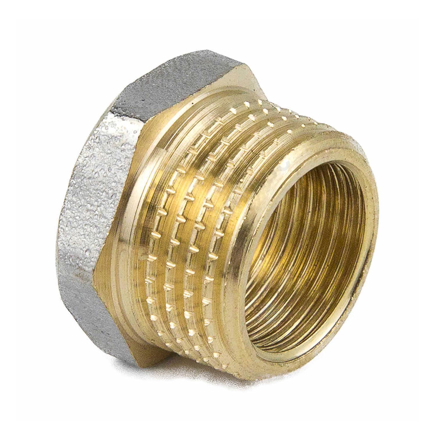 Футорка латунь никель Ду 40х25 (1 1/2"х1") НР/ВР 9024 ГОСТ 32585-2013 Aquasfera 9024-09 — изображение 11