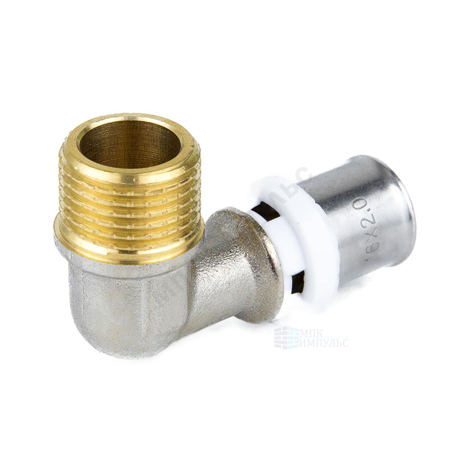 Угольник МП латунь никель пресс Дн 20х3/4"х90гр НР ГОСТ 32415-2013 8006 Aquasfera 8006-04 — изображение 13