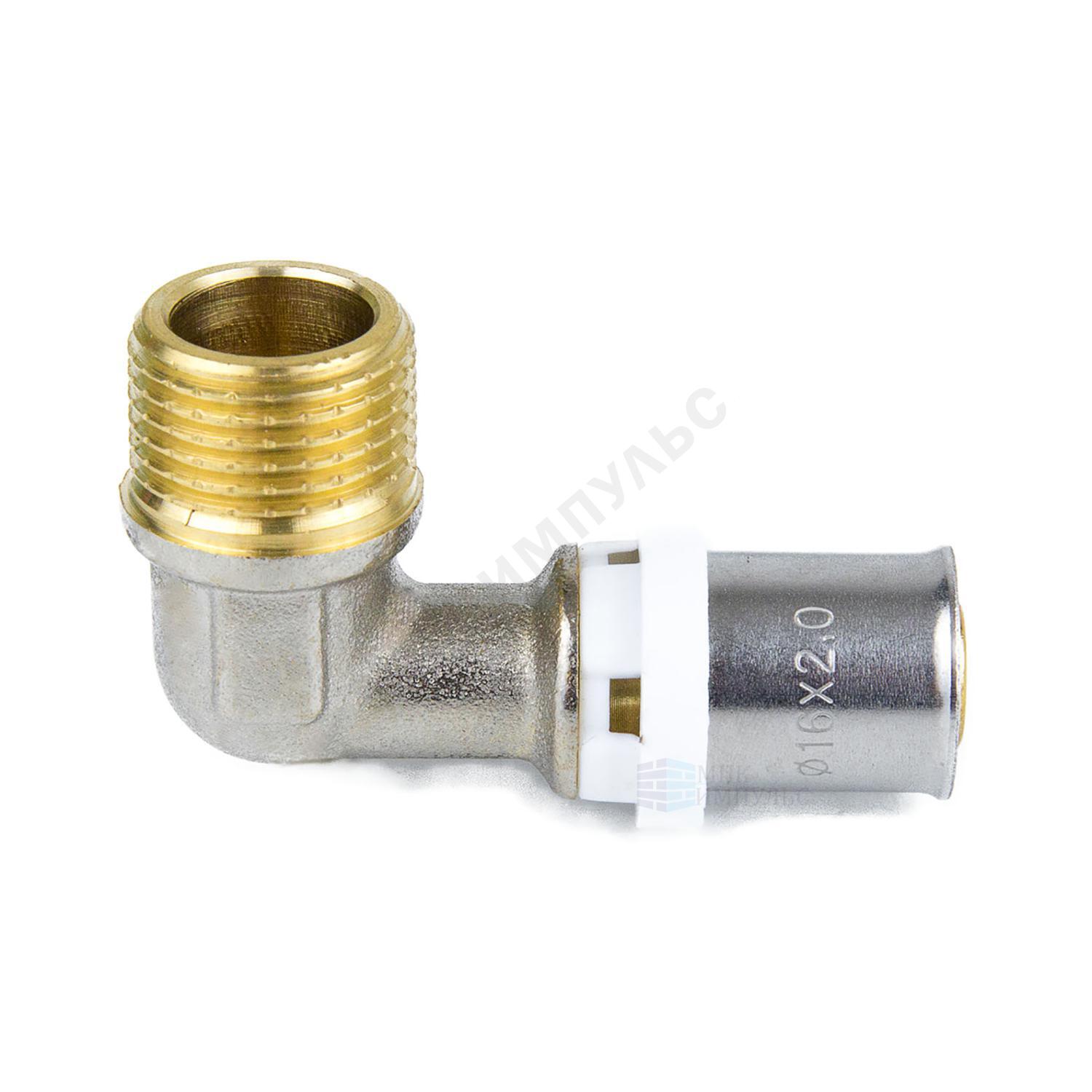 Угольник МП латунь никель пресс Дн 20х3/4"х90гр НР ГОСТ 32415-2013 8006 Aquasfera 8006-04 — изображение 14
