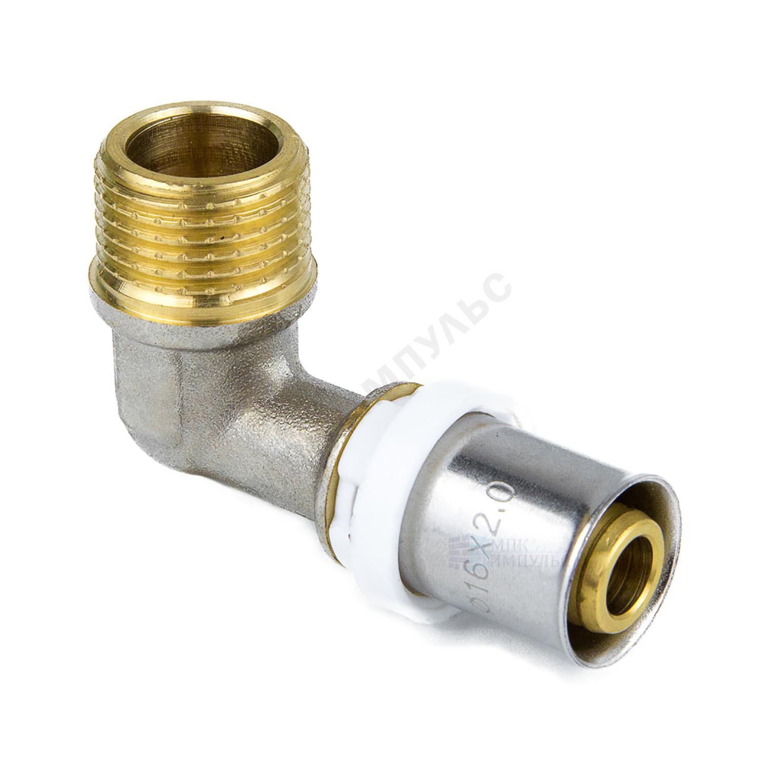 Угольник МП латунь никель пресс Дн 20х3/4"х90гр НР ГОСТ 32415-2013 8006 Aquasfera 8006-04 . — изображение 15