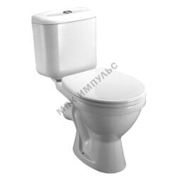 Унитаз-компакт косой выпуск нижний подвод с арматурой 2/реж слив кнопка без сиденья белый Lyra Jika 8.2423.4.000.242.9