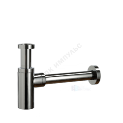 Сифон для умывальника бутылочный латунь 1 1/4"x32 с прямой трубкой 32 хром без выпуска Орио СХ-404