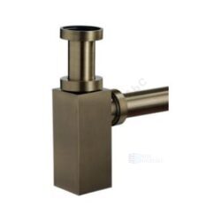 Сифон для умывальника бутылочный латунь 1 1/4"x32 с прямой трубкой 32 бронза без выпуска Орио CB-405