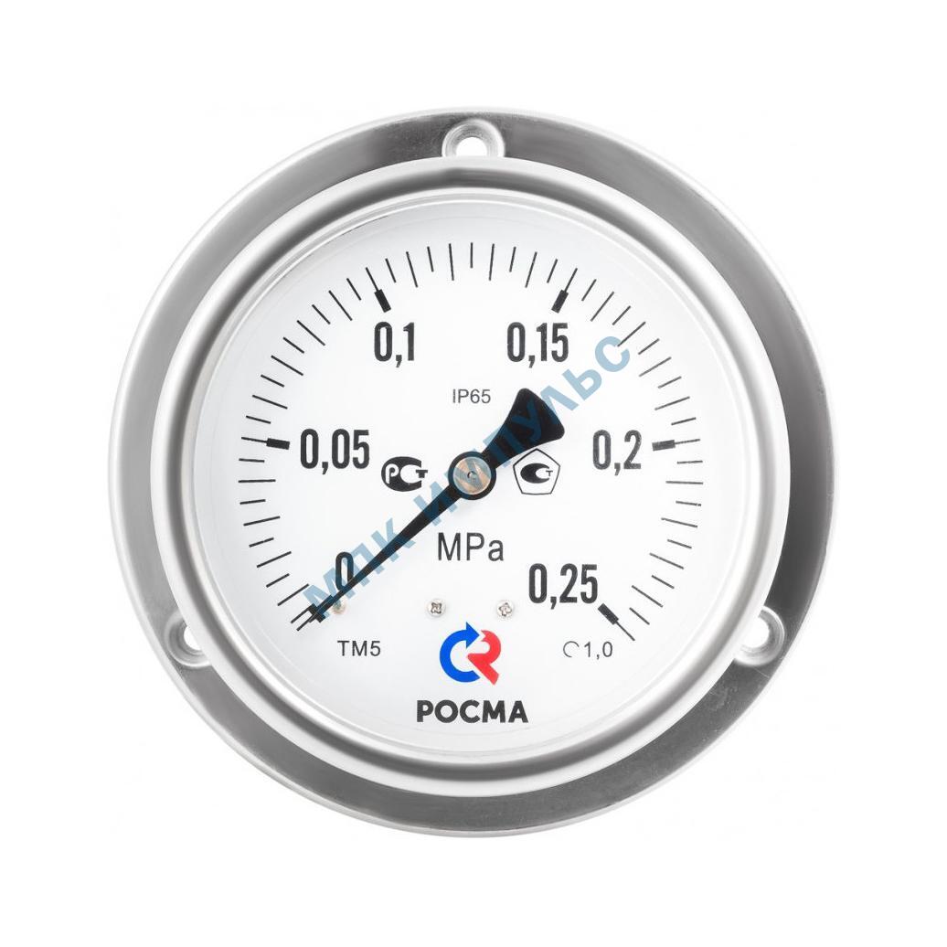 Манометр ТМ-520Т.00 осевой Дк100мм 0-0,6 МПа кл.1,0 G1/2" Росма 00000000981