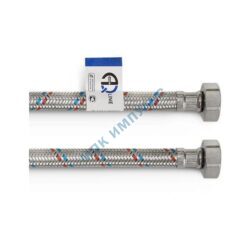 Подводка гибкая для воды нержавеющая оплетка 1/2" г-г L=0.8м AQUALINE 01416