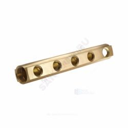 Коллектор латунь 1 1/4" ВР/ВР на 8 вых 3/4" ВР м/о 100мм Апогей 422364 (КЛА 3208.100-3-ВР20)