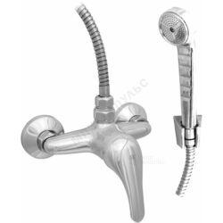 Смеситель для душа одноручный душевой шланг н/ж сталь, хромированная пластиковая лейка и кронштейн хром ЭКО ЦС-СМ 293-2/3-4 М-42 Центр Сантехники (Подольск) ЭП401303