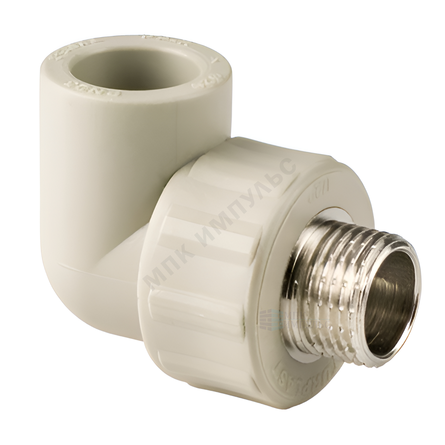 Угольник PP-R комбинированный серый Дн 32х3/4" НР RTP (РосТурПласт) 11055