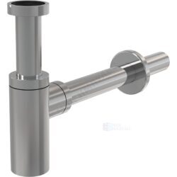 Сифон для умывальника бутылочный латунь 1 1/4"x32 с прямой трубкой 32 хром без выпуска DESIGN Alca Plast A400