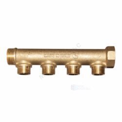 Коллектор латунь 3/4" ВР/НР на 3 вых 1/2" НР м/о 35мм под конус R580C Giacomini R580CY063