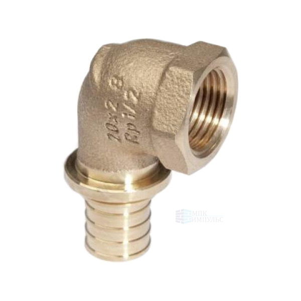 Угольник для PE-X труб аксиальный бронза Дн 20х3/4" ВР RAUTITAN RX+ Rehau 14563561001 (13660971001)