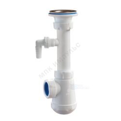 Сифон для умывальника бутылочный 1 1/4"x32 с отводом (штуцером) выпуск с нержавеющей решёткой D=63мм Чик Орио М-3207