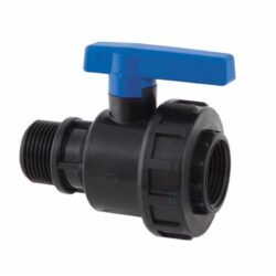 Кран шаровой компрессионный ПЭ 3/4"x3/4" НР/ВР Ру10 RTP (РосТурПласт) 19028