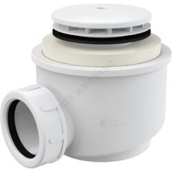 Сифон для поддона 1 1/2"x50/40 h=72мм слив крышка D=71мм, белая Alca Plast A47B-50