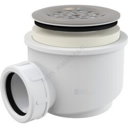 Сифон для поддона 1 1/2"x60/40 h=72мм с нержавеющей решёткой D=86мм Alca Plast A46-60