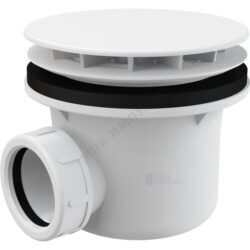Сифон для поддона 1 1/2"x90/40 h=84мм слив крышка D=115мм, белая Alca Plast A49B
