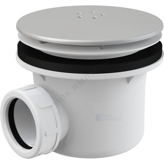 Сифон для поддона 1 1/2"x90/40 h=84мм слив крышка D=115мм Alca Plast A49K Mat