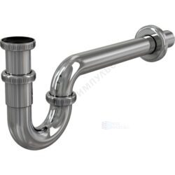 Сифон для биде трубный латунь 1 1/4"x32 с прямой трубкой 32 хром без выпуска Alca Plast A45E