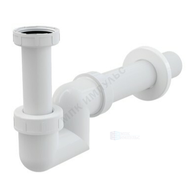Сифон для умывальника/биде трубный 1 1/4"x40 с прямой трубкой 40 без выпуска Alca Plast A45F-DN40