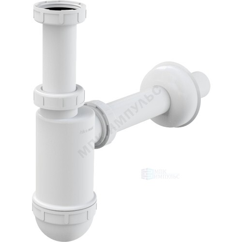 Сифон для умывальника бутылочный 1 1/4"x32 с прямой трубкой 32 без выпуска Alca Plast A430