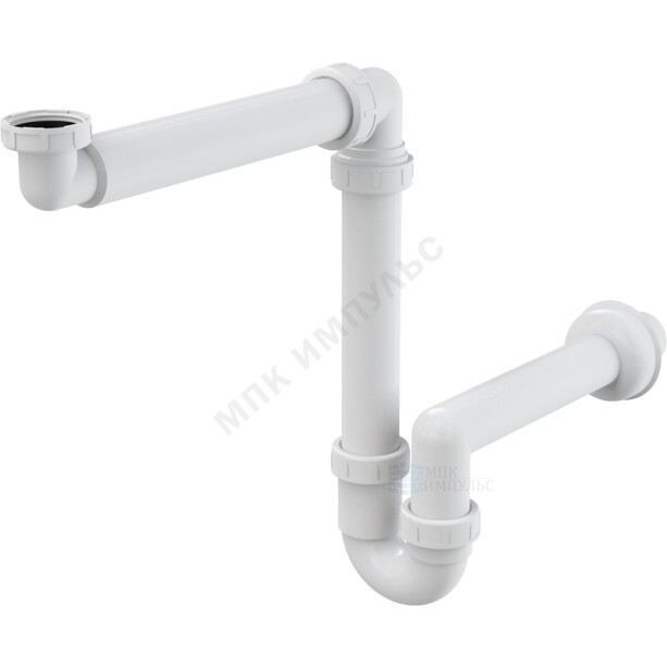 Сифон для умывальника трубный 1 1/4"x40 с прямой трубкой 40 без выпуска Alca Plast A434