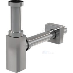 Сифон для умывальника бутылочный латунь 1 1/4"x32 с прямой трубкой 32 хром без выпуска DESIGN Alca Plast A401
