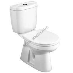 Унитаз-компакт вертикальный выпуск нижний подвод с арматурой 1/реж слив кнопка с сиденьем полипропилен белый Анимо Santek 1.WH11.0.038