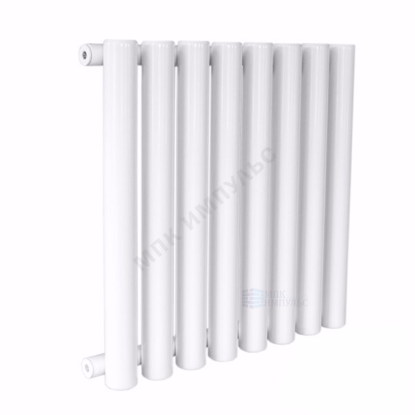 Радиатор трубчатый Гармония 1-500 9 секций с боковой подводкой ВР G 1/2" с кронштейнами RAL 9016 (Белый) КЗТО